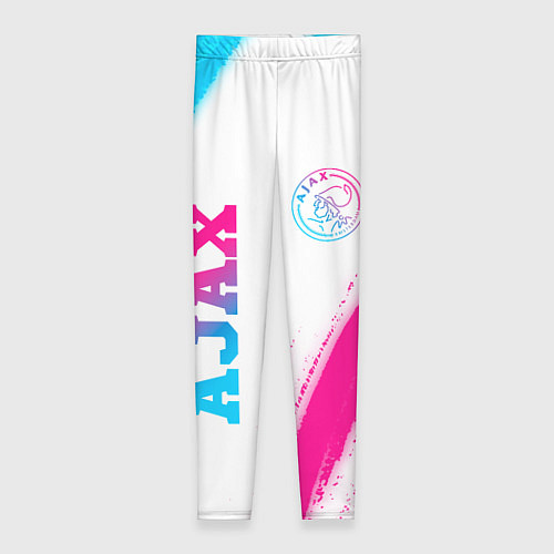 Женские легинсы Ajax neon gradient style вертикально / 3D-принт – фото 1