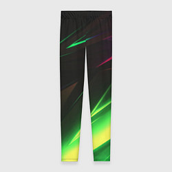 Женские легинсы Geometry stripes кислотный неон