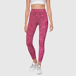 Леггинсы женские Яркий розовый блеск, цвет: 3D-принт — фото 2