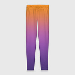Леггинсы женские Градиент оранжево-фиолетовый, цвет: 3D-принт