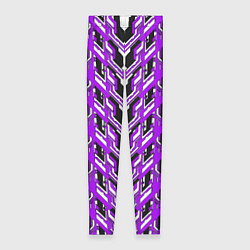 Леггинсы женские Фиолетовая техно броня, цвет: 3D-принт