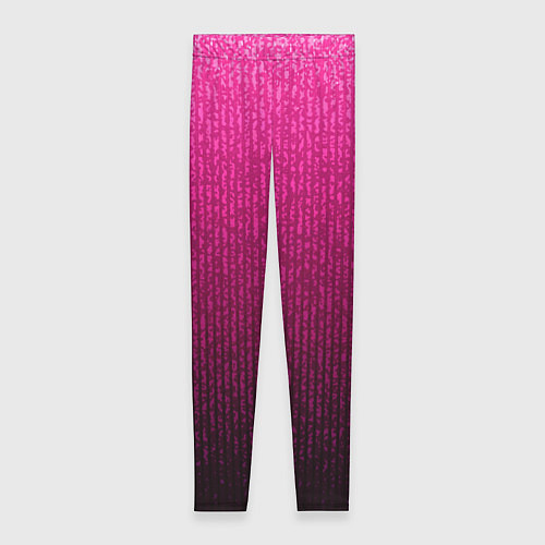 Женские легинсы Яркий розовый градиент полоска / 3D-принт – фото 1