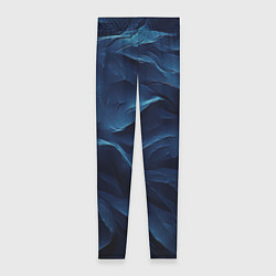 Леггинсы женские Синие глубокие абстрактные волны, цвет: 3D-принт