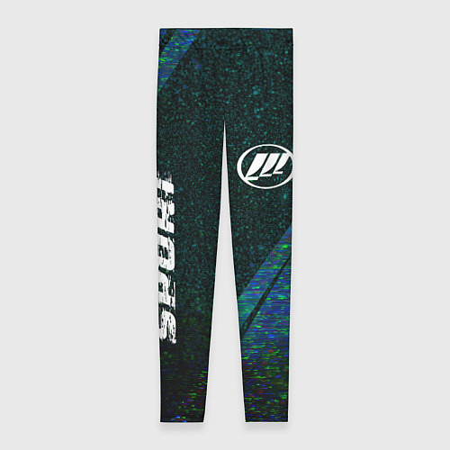 Женские легинсы Lifan sport glitch blue / 3D-принт – фото 1