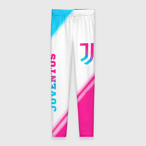 Женские легинсы Juventus neon gradient style вертикально / 3D-принт – фото 1