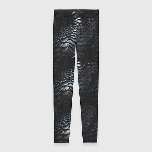 Женские легинсы Блестящая металлическая броня / 3D-принт – фото 1