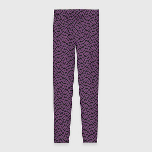 Женские легинсы Тёмный фиолетовый волнистые полосы / 3D-принт – фото 1