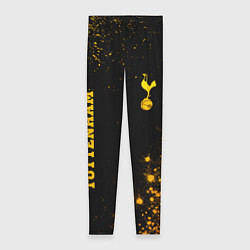 Женские легинсы Tottenham - gold gradient вертикально