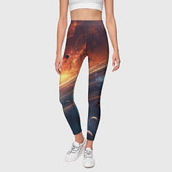 Леггинсы женские Млечный путь космос, цвет: 3D-принт — фото 2