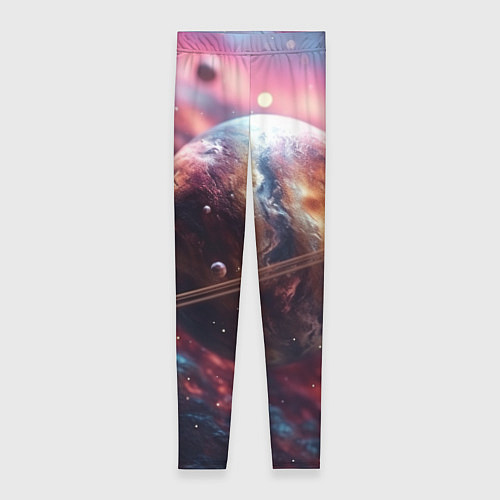 Женские легинсы Объемный космос и планеты / 3D-принт – фото 1