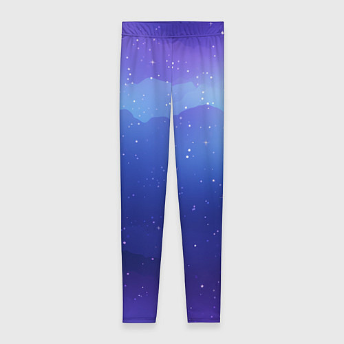 Женские легинсы Синий космос и звезды / 3D-принт – фото 1