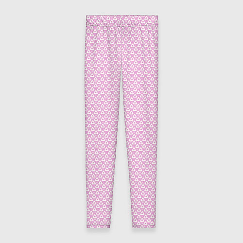 Женские легинсы Светлый розовый паттерн треугольнички / 3D-принт – фото 1