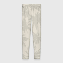 Женские легинсы Бежевые пальмы паттерн