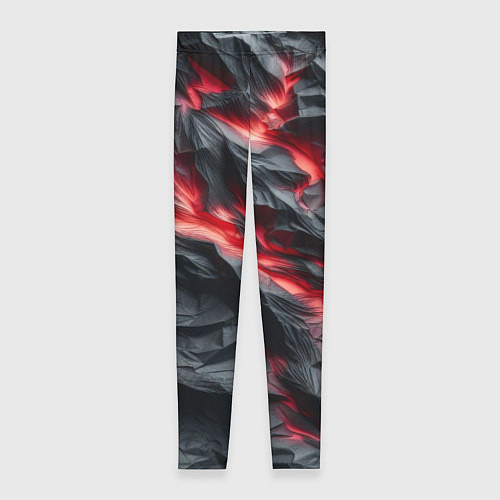 Женские легинсы Раскаленная лава на горных камнях / 3D-принт – фото 1