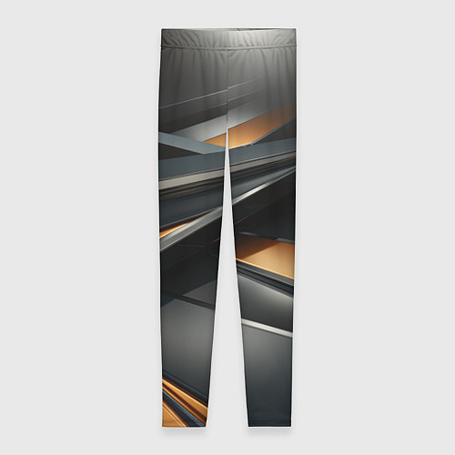 Женские легинсы Черная абстракция геометрия / 3D-принт – фото 1