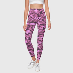 Леггинсы женские Розовый камуфляж текстура, цвет: 3D-принт — фото 2