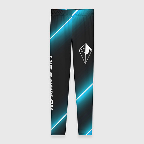 Женские легинсы No Mans Sky неоновые светящиеся линии / 3D-принт – фото 1