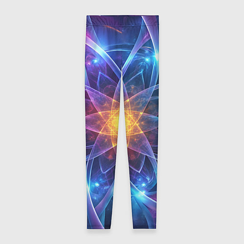 Женские легинсы Космический закрученный узор-лотос: энергия вселен / 3D-принт – фото 1