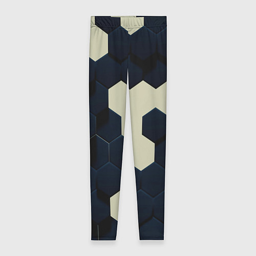 Женские легинсы Соты абстракция / 3D-принт – фото 1