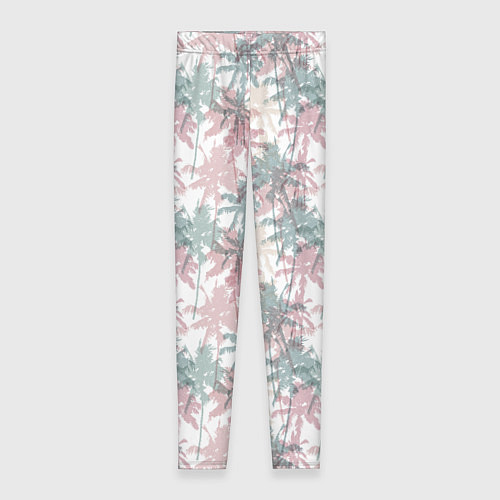 Женские легинсы Пальмы разноцветные / 3D-принт – фото 1