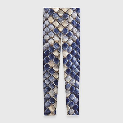 Женские легинсы Синяя и серая кожа змеи / 3D-принт – фото 1