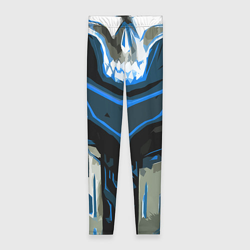 Женские легинсы Blue stripes on a black and white background / 3D-принт – фото 1