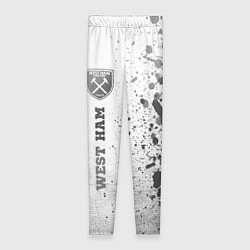 Леггинсы женские West Ham - white gradient по-вертикали, цвет: 3D-принт