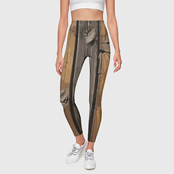 Леггинсы женские Old boards, цвет: 3D-принт — фото 2