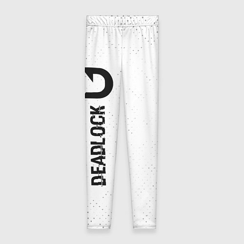 Женские легинсы Deadlock glitch на светлом фоне по-вертикали / 3D-принт – фото 1