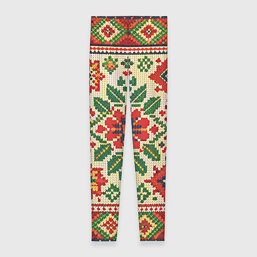 Женские легинсы Славянский узор и орнамент / 3D-принт – фото 1