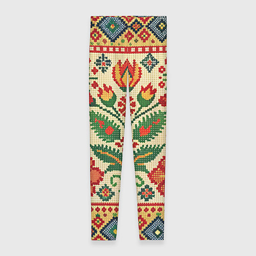 Женские легинсы Славянский узор и орнамент / 3D-принт – фото 1