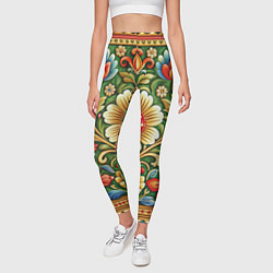 Леггинсы женские Стиль советского ковра узоры и орнамент, цвет: 3D-принт — фото 2