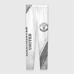 Женские легинсы Manchester United - white gradient вертикально