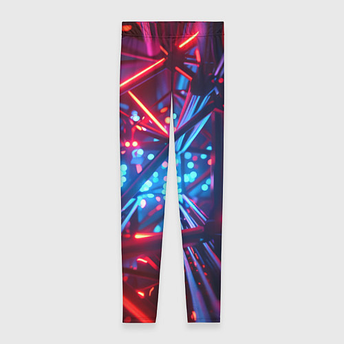Женские легинсы Неоновые трубки / 3D-принт – фото 1