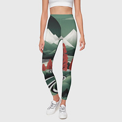 Леггинсы женские Дорога на природу, цвет: 3D-принт — фото 2