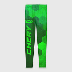 Женские легинсы Chery - green gradient по-вертикали