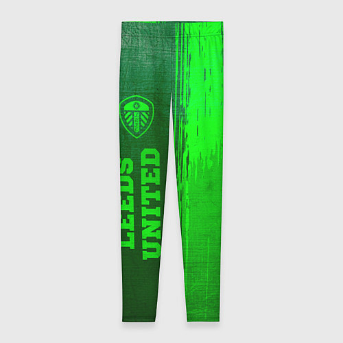 Женские легинсы Leeds United - green gradient по-вертикали / 3D-принт – фото 1