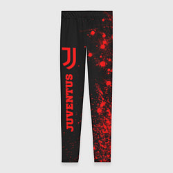 Женские легинсы Juventus - red gradient по-вертикали