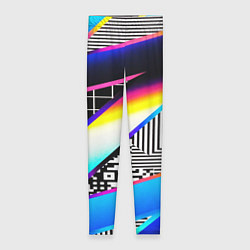 Женские легинсы Neon stripes geometry