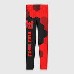 Женские легинсы Free Fire - red gradient по-вертикали