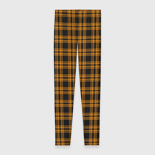 Женские легинсы Чёрно-жёлтый клетчатый / 3D-принт – фото 1