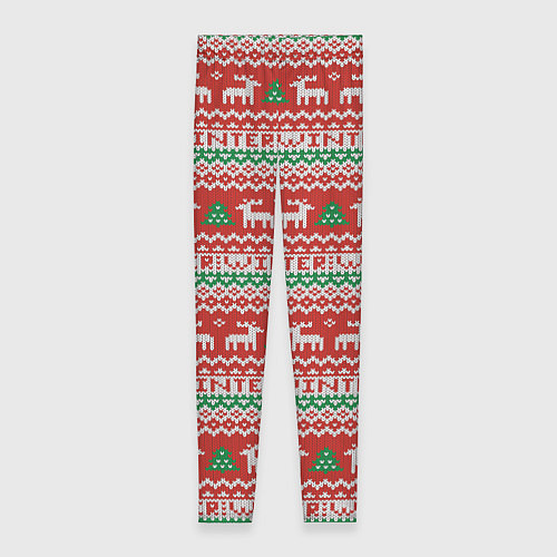 Женские легинсы Deer christmas pattern / 3D-принт – фото 1