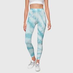 Леггинсы женские Голубой тай дай, цвет: 3D-принт — фото 2