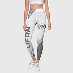 Леггинсы женские Lifan - white gradient вертикально, цвет: 3D-принт — фото 2