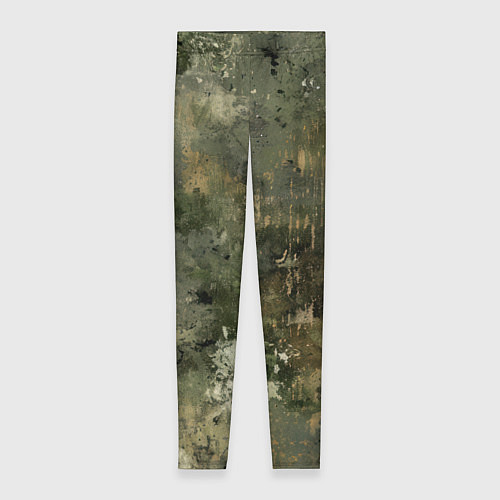 Женские легинсы Камуфляж с потертостями / 3D-принт – фото 1