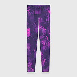 Леггинсы женские Неоновый городок, цвет: 3D-принт