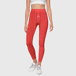 Леггинсы женские Закулисье красные обои, цвет: 3D-принт — фото 2