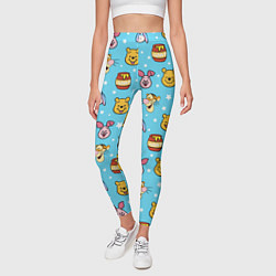 Леггинсы женские Винни Пух, цвет: 3D-принт — фото 2