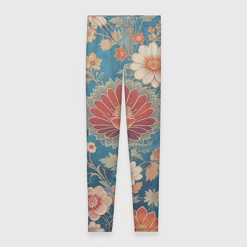 Женские легинсы Ботанические узоры / 3D-принт – фото 1