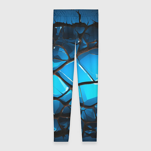 Женские легинсы Синяя текстура объемных плит / 3D-принт – фото 1